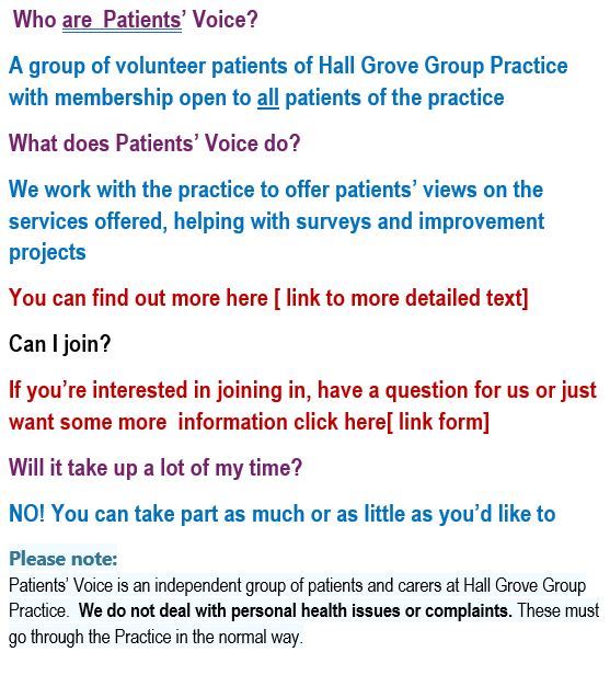 Patients voice